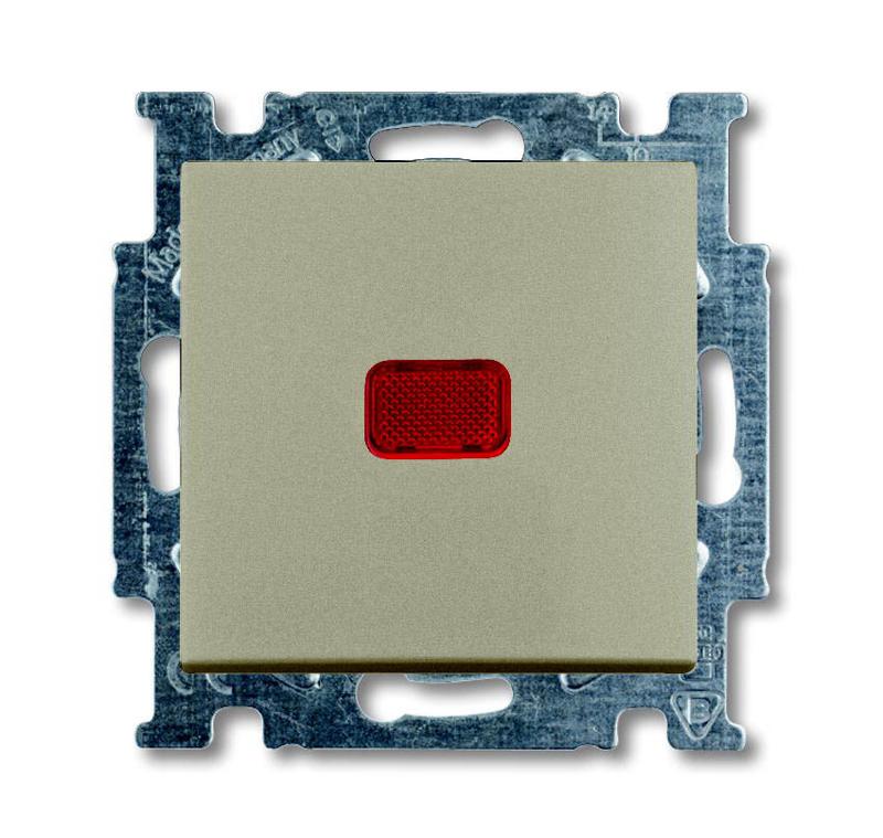 ABB Basic 55 Шампань Выключатель кнопочный с полем для надписи | 1413-0-1093  | 2CKA001413A1093 | ABB — ABB